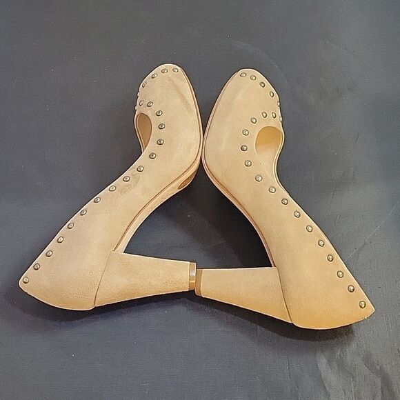 BRAND NEW UNISA PEEP TOE SUEDE WOMEN"S BLOCK STUDDED DETAILING PUMP - Picture 11 of 13